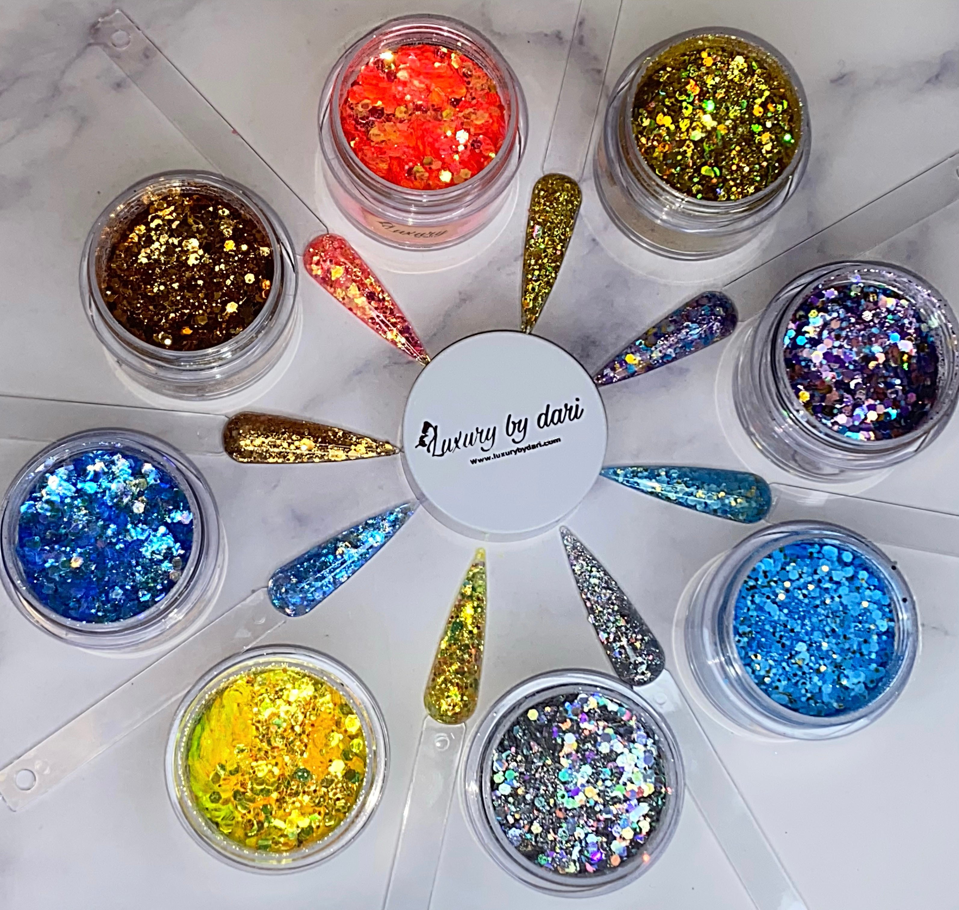 New Martha Stewart Fine Glitter Flocking Powder Set Of 12, 40-34Q46  Scrapbooking