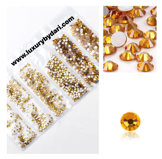 Rhinestones Mix- Golden Yellow Pack